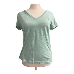 Polo Ralph Lauren Mint Green V-Neck T-Shirt Cotton